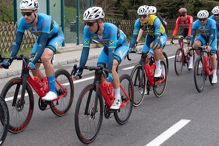 v.l. Felix Ritzinger (AUT, Team Felbermayr Simplon Wels), Riccardo Zoidl (AUT, Team Felbermayr Simplon Wels), Michal Kukrle (CZE, Team Felbermayr Simplon Wels), Herren Elite, U23, Radliga, 62. Radsaison-Eröffnungsrennen Leonding, Oberösterreich 