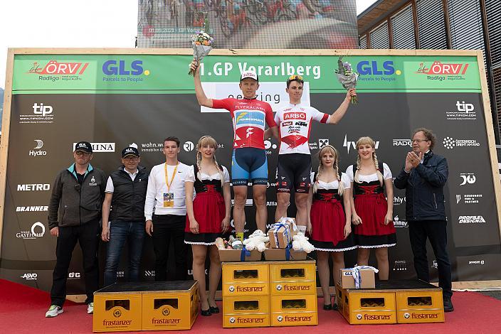 v.l. Daniel Turek (CZE, Team Felbermayr Simplon Wels), Matevz Govekar (SLO, Tirol KTM Cycling Team), Herren Elite, U23, Radliga, GP Vorarlberg, Nenzing