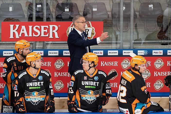 Head Coach Dan Ceman (Steinbach Black Wings Linz) Steinbach Black Wings Linz vs HK SZ OLIMPIJA, bet-at-home ICE Hockey League
