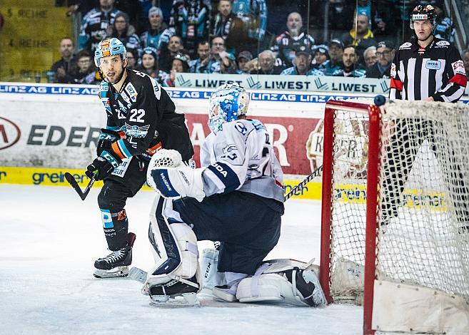 Hunter Fejes (EHC Liwest Black Wings Linz)  Eishockey,  EHC Liwest Black Wings Linz vs AV 19 Szekesfehervar