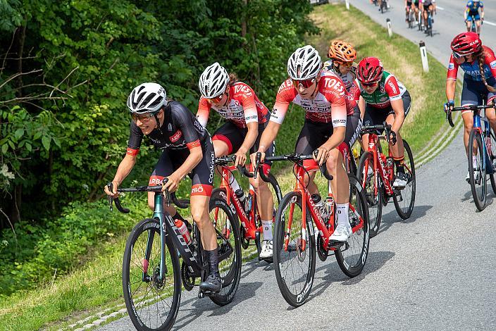 Kathrin Schweinberger (AUT, Doltcini - Van Eyck Sport), Anna Kiesenhofer (AUT, Team Cookina ARBÖ ASKÖ Graz RLM Stmk) Christina Schweinberger (AUT, Doltcini - Van Eyck Sport) Elite Damen, Österreichische Meisterschaft Strassenrennen, Kufstein, Tirol