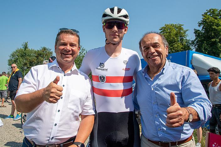 Jakob Purtscheller (AUT, Team Oberösterreich), Paul Resch (Präsident LRV Oberösterreich), Int. "Keine Sorgen" Junioren Rundfahrt UCI Kat. 2.1 MJ