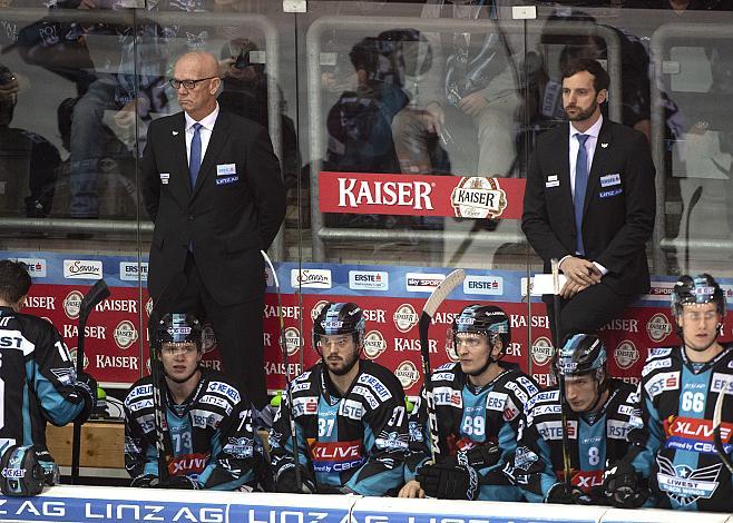 Head-Coach Tom Rowe (EHC Liwest Black Wings Linz) EHC Liwest Black Wings Linz vs KHL Medvescak Zagreb