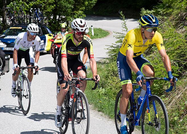 Michal Schlegel (CZE, Team Elkov Kasper), Pawel Cieslik (POL, Voster ATS Team) Etappen und Gesamtsieger, Alexis Guerin (FRA, Team Vorarlberg) 3. Etappe Traun - Hinterstoder, Int. Raiffeisen Oberösterreich Rundfahrt UCI Kat. 2.2