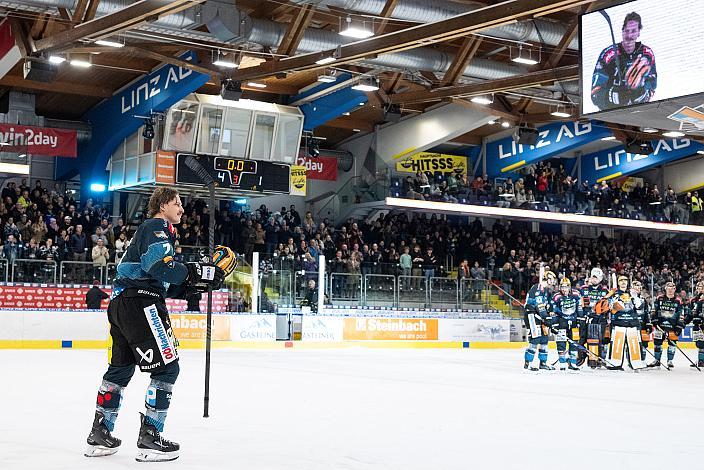 Brian Lebler (Steinbach Black Wings Linz) Rekordtorschütze der ICE Hockey League, Steinbach Black Wings Linz vs HC Pustertal Woelfe, ICE Eishockey Liga, Linz AG Eisarena