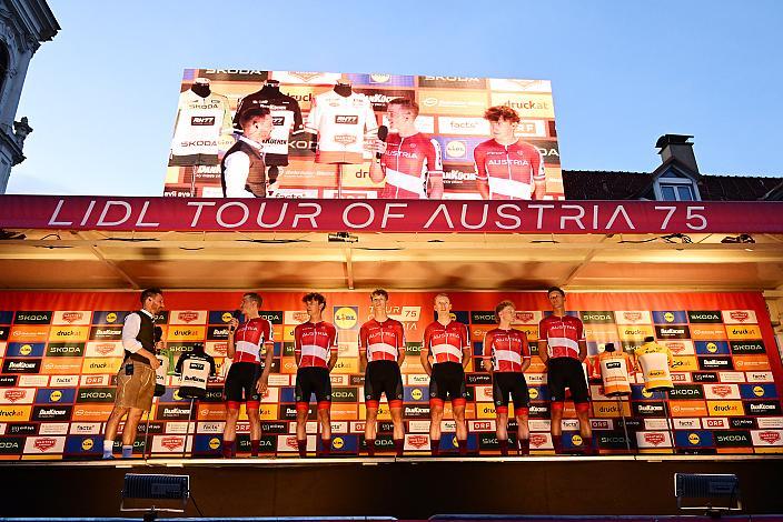 Das Team Austria, Gregor Mühlberger (AUT, Team AUSTRIA), Alexander Hajek (AUT, Team AUSTRIA), Valentin Hofer (AUT, Team AUSTRIA), Rainer Kepplinger (AUT, Team AUSTRIA), Sebastian Putz (AUT, Team AUSTRIA), Paul Verbnjak (AUT, Team AUSTRIA), Graz, Teampräsentation