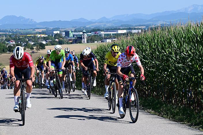 Im Bergtrikot Michael Hettegger (AUT, Öberösterreich), 2. Etappe,  51. Int. Oberösterreich Junioren Rundfahrt, Eberstalzell - Eberstalzell