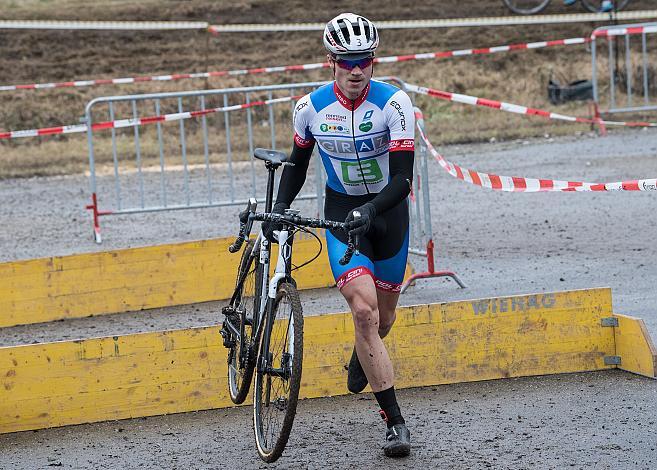 07.01.2018, St. Pölten, AUT, Rad Querfeldein Staatsmeisterschaft Elite Herren, 2018, St. Pölten, Niederösterreich, im Bild Felix Ritzinger (AUT, Junior Cycling Team Graz)  //  during cycling cross championship, St. Pölten, Niederö