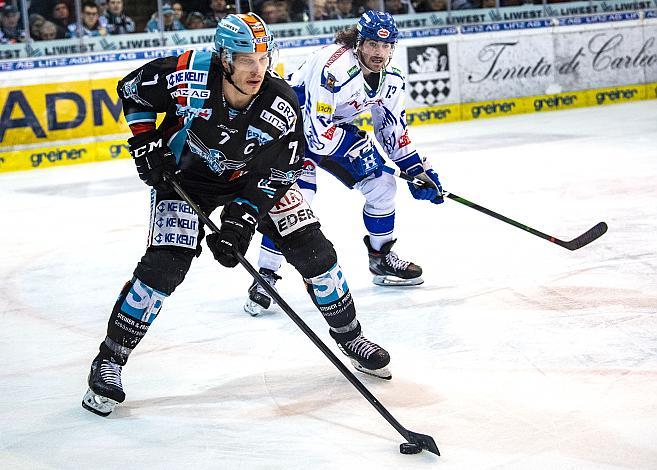 Brian Lebler (EHC Liwest Black Wings Linz), Chris Collins (EC Panaceo VSV),   Eishockey,  EHC Liwest Black Wings Linz vs EC VSV