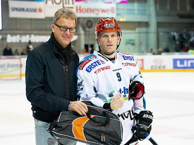 Spieler des Abends Jason Ulmer, Linz, EHC Liwest Black Wings Linz vs Dornbirner EC