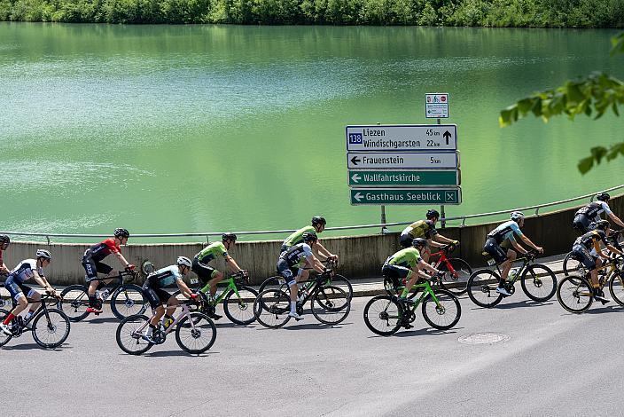 Das Peleton an der Staumauer Klaus, St.Florian, Asten - Resort Hinterstoder, Höss, Int. Raiffeisen Oberösterreich Rundfahrt UCI Kat. 2.2
