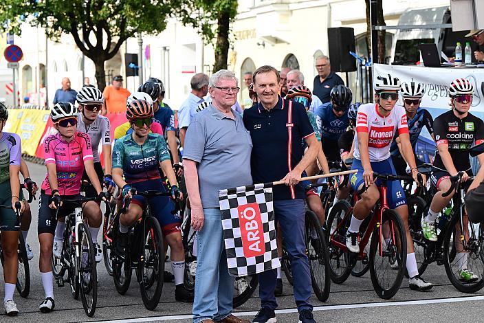 Erwin Hörtl (Organisator der Braunauer Radsporttage), Thomas Harruck (ARBÖ), Damen Elite, U23, Cycling League Austria Radliga, Kriterium Braunau am Inn, OÖ