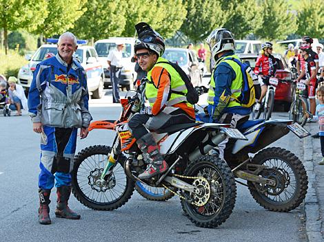 Die Motorradstaffel beim Marathon.