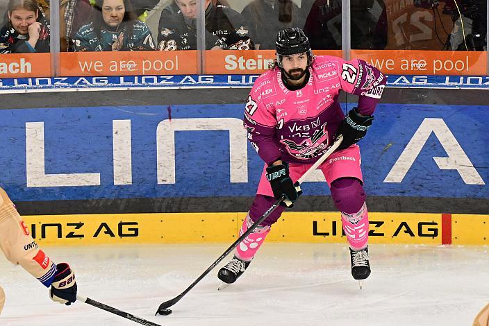 Shawn St.Amant (Steinbach Black Wings Linz) ICE, Steinbach Black Wings Linz vs HC Tiwag Innsbruck - Die Haie Linz, AG Eisarena 