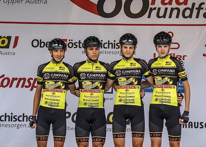 Team Campana Imballaggi Rotogal mit 3. Platz fÃ¼r Edoardo Sandri (ITA, Campana Imballaggi Rotogal)  3. Etappe Bad Wimsbach - Gmundner Berg, OberÃ¶sterreich Junioren Rundfahrt