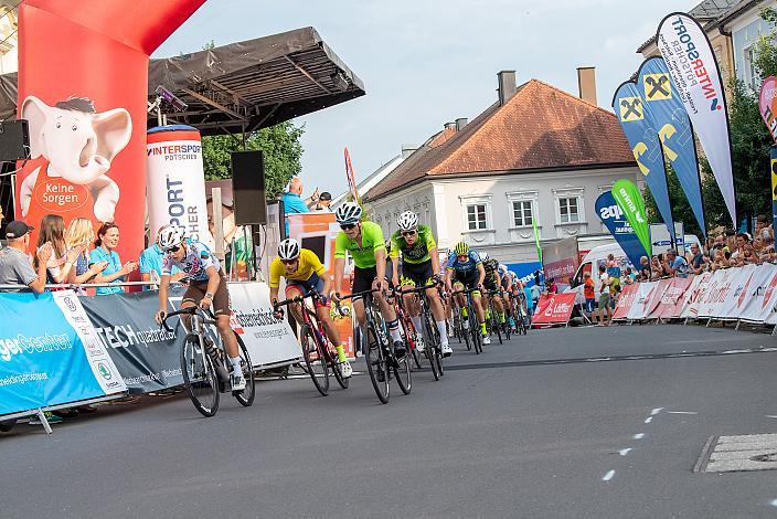 Im Grünen Sprinttrikot Moritz Kärsten (GER, Team Deutschland) 46. Int. Keine Sorgen,  Junioren Rundfahrt UCI Kat. MJ 2.1, 2. Etappe Rohrbach - Rohrbach