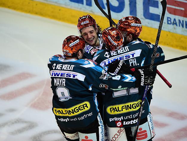 Patrick Spannring, Linz feiert  EHC Liwest Black Wings Linz vs HC Orli Znojmo, 2. Viertelfinale, Play-Off