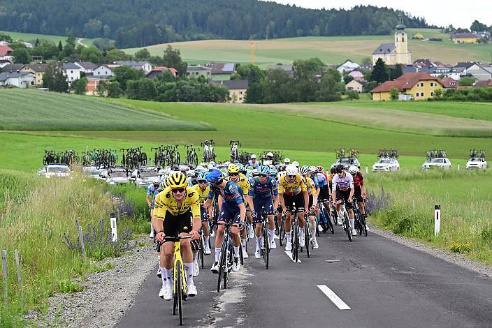 Das Peloton unterwegs im Mühlviertel 4. Etappe Aigen - Schlägl - Aigen - Schlägl, 16. Int. Oberösterreich Rundfahrt