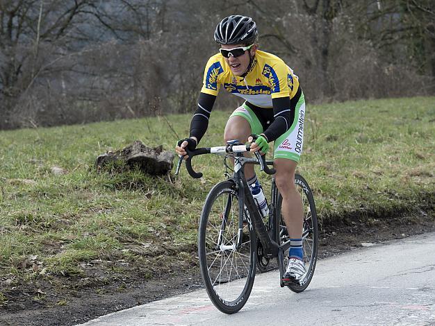 1. ZOIDL Riccardo, AUT, RC ARBOE Wels Gourmetfein, 2. GOLCER Jure, SLO, Tirol Cycling Team im Rennen in Leonding.