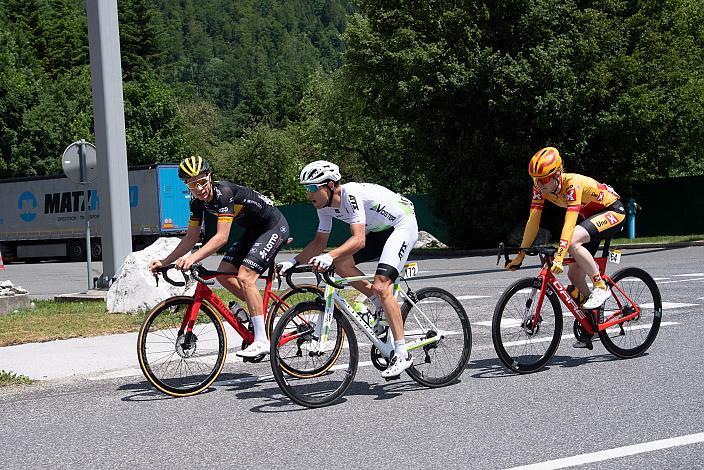 Die Ausreisser mit Kim Alexander Heiduk (GER, Team Lotto Kern Haus), Maceij Paterski (POL, Voster ATS Team), Sindre  Kulset (NOR, Uno-X Pro Cycling Team)   3. Etappe Traun - Hinterstoder, Int. Raiffeisen Oberösterreich Rundfahrt UCI Kat. 2.2