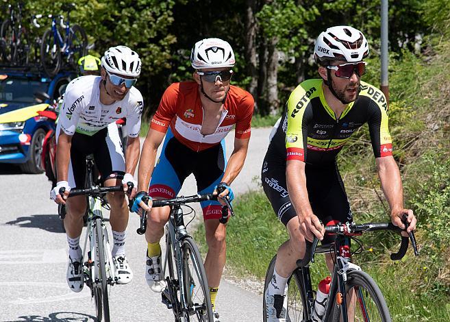 Etappen und Gesamtsieger, Alexis Guerin (FRA, Team Vorarlberg), Riccardo Zoidl (AUT, Team Felbermayr Simplon Wels), Pawel Cieslik (POL, Voster ATS Team)  3. Etappe Traun - Hinterstoder, Int. Raiffeisen Oberösterreich Rundfahrt UCI Kat. 2.2