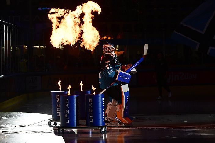 Tormann Rasmus Tirronen (Steinbach Black Wings Linz) 1. Runde ICE, Steinbach Black Wings Linz vs Pioneers Vorarlberg , Linz AG Eisarena 