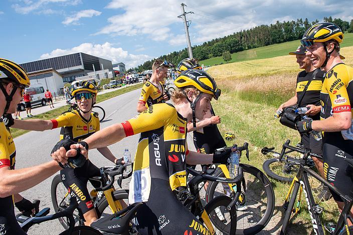 Der Etappensieger in Niederkappel Per Strand Hagenes (NOR, Jumbo-Visma Development Team), Firma Ökofen, Eferding - Niederkappel Ökofen,  Int. Raiffeisen Oberösterreich Rundfahrt UCI Kat. 2.2