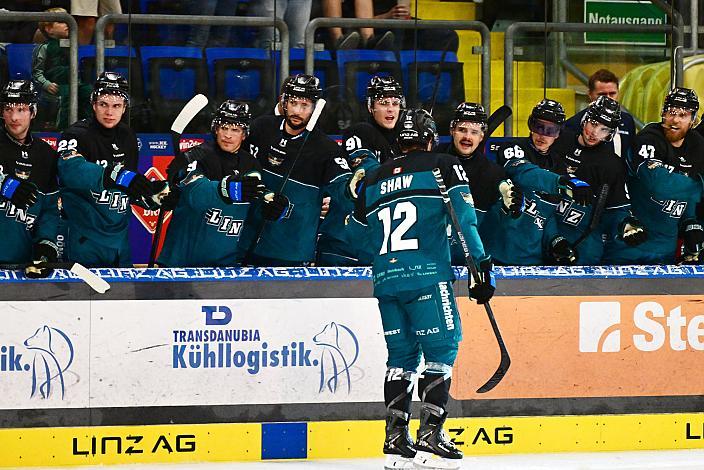 Torschützer Brady Shaw (Steinbach Black Wings Linz) Testspiel Steinbach Black Wings Linz vs Straubing Tigers, Linz AG Eisarena