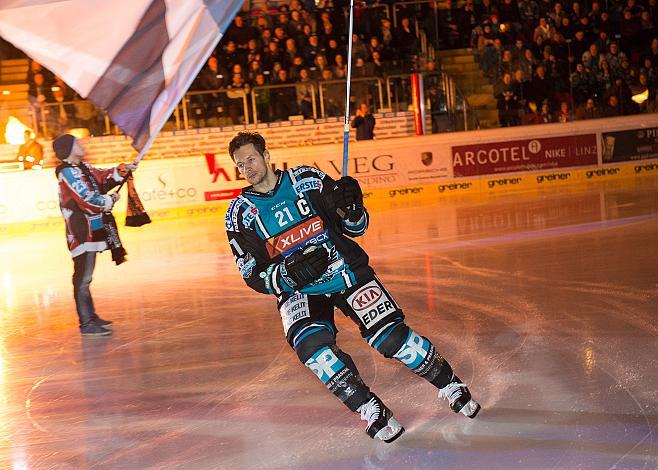 Philipp Lukas (EHC Liwest Black Wings Linz)  EHC Liwest Black Wings Linz vs KHL Medvescak Zagreb