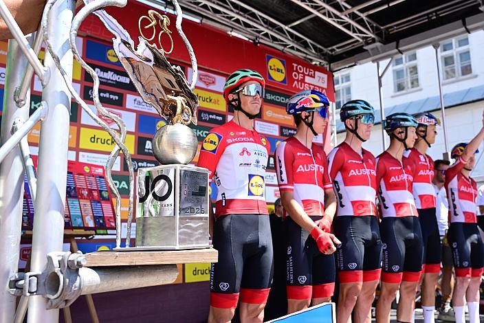 Führender in der Gesamtwertung, Rotes Skoda Trikot, Gregor Mühlberger (AUT, Austria), 4. Etappe von Steyr nach Steyr, 170,5km, Tour of Austria