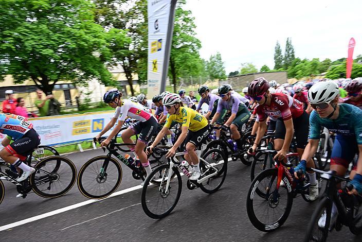 Im Gelben Trikot der Gesamtführenden Malwina Mul (POL, MAT Atom Deweloper Wroclaw), 07.06.2025 07.06.2025 Rad 2 Etappe Sportland NOE Kids Tour