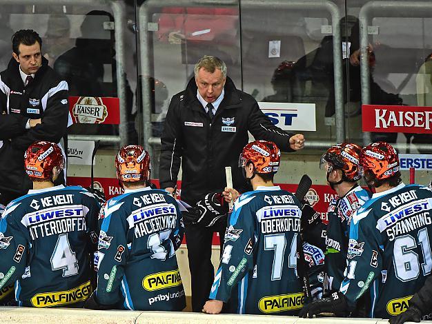 Trainer Robert Daum, EHC Liwest Black Wings Linz vs HC Orli Znojmo, 2. Viertelfinale, Play-Off