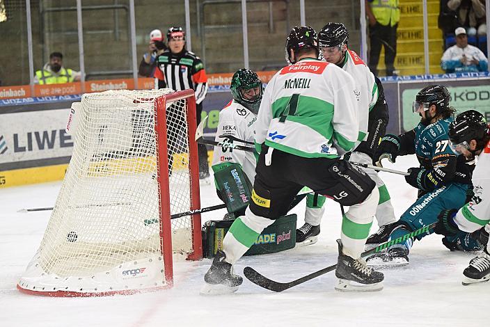Shawn St.Amant (Steinbach Black Wings Linz) trifft zum 3 zu 0, 3. Runde ICE, Steinbach Black Wings Linz vs Olimpija Ljubljana, Linz AG Eisarena 