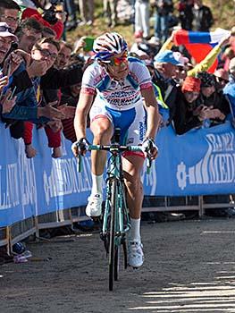 Franco Pellizotti, ITA (#21, Team Androni), Bergankunft Monte Zoncolan