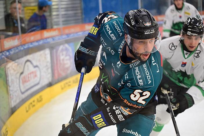 Julian Pusnik (Steinbach Black Wings Linz) 3. Runde ICE, Steinbach Black Wings Linz vs Olimpija Ljubljana, Linz AG Eisarena 