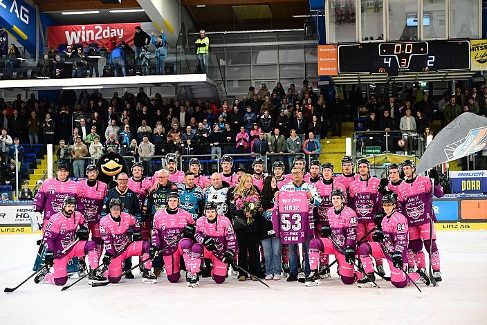 Gedenken an Herbert Höfler, ICE, Steinbach Black Wings Linz vs HC Tiwag Innsbruck - Die Haie Linz, AG Eisarena