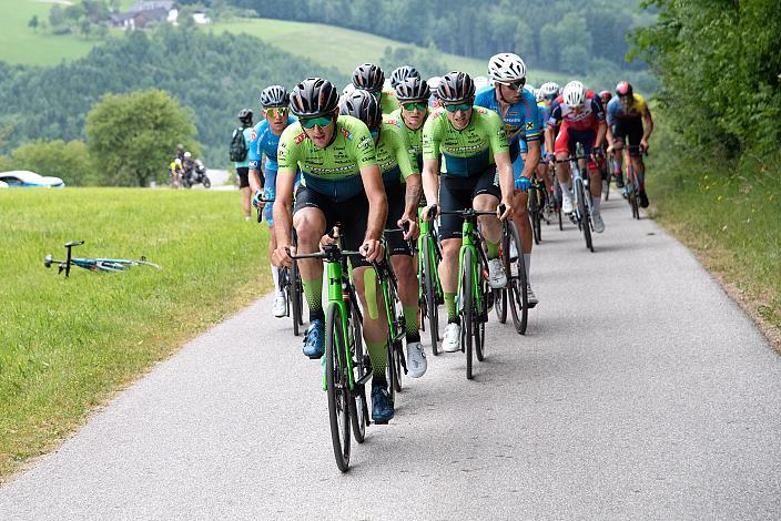 Michael Konczer (AUT, Hrinkow Advarics), Riccardo Verza (ITA, Hrinkow Advarics), Timon Loderer (GER, Hrinkow Advarics), Jaka Primozic (SLO, Hrinkow Advarics), 3. Etappe St.Florian/Asten  - Hinterstoder, Int. Raiffeisen Oberösterreich Rundfahrt UCI Kat. 2.2
