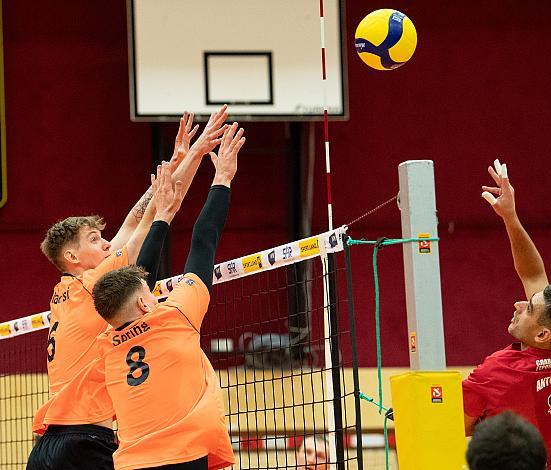 Alexander Spring (VCA Amstetten Niederösterreich), Szymon Rakowski (VCA Amstetten Niederösterreich), Volleyball Europacup VCA Amstetten NÖ vs VSC Law Academy Kharkiv (UKR)