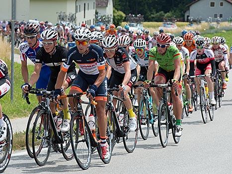 MUEHLBERGER Gregor, AUT, Team Tirol Cycling, im schwarzen Trikot des besten Oesterreichers, OOE Rundfahrt, 2. Etappe Linz - Aigen/Schlaegel