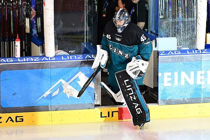 Tormann Martin Reder (Steinbach Black Wings Linz) Testspiel Steinbach Black Wings Linz vs EC VSV, Linz AG Eisarena 