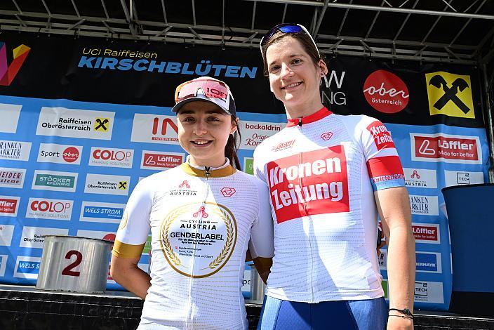 Trikotträgerinnen, Elisa Winter (AUT, Union Raiffeisen Radteam Tirol), Petra Zsanko (HUN, Arbö Rapso Knittelfeld), Road Cyling League Austria, Damen Elite, U23, Road Cycling League Austria, 62. Raika Kirschbluetenrennen, Wels, Oberösterreich