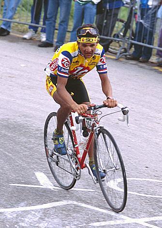 Nelson Rodriguez (COL, ZG Mobili) am Monte Bodone,14. Etappe, Corvara to Monte Bondone