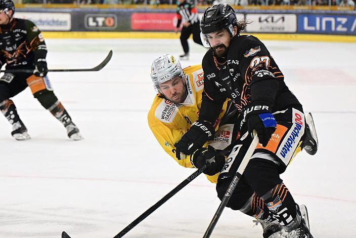 Randy Gazzola (Vienna Capitals), Shawn St.Amant (Steinbach Black Wings Linz) 16. Runde ICE, Steinbach Black Wings Linz vs Vienna Capitals, Linz AG Eisarena 
