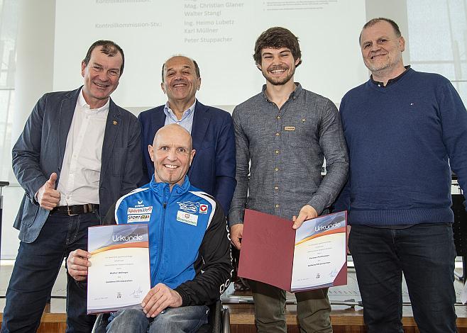 v.l. Walter Ameshofer (LRV OÃ– Vize PrÃ¤sident), Walter Ablinger, Thomas Pechhacker, Alexander Hrinkow (LRV OÃ– Vize PrÃ¤sident), Ã–RV, Radsport, Generalversammlung 