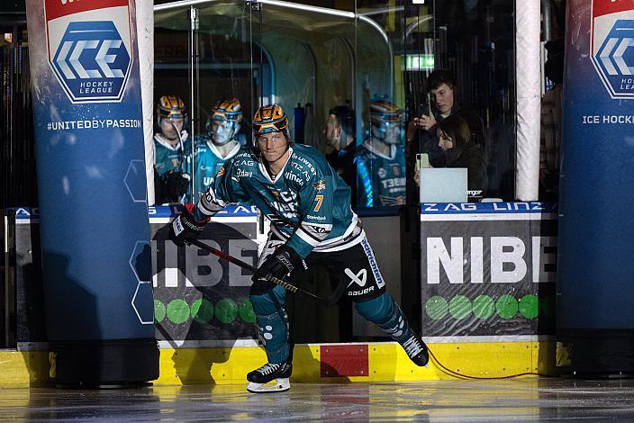 Brian Lebler (Steinbach Black Wings Linz) Steinbach Black Wings Linz vs EC ID Wärmepumpen VSV, 47. Runde, Retro Night, ICE Hockey League, Steinbach Black Wings Linz, Linz AG Eisarena 