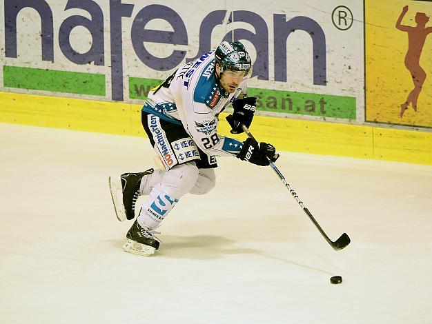 Mike Ouellette (Liwest Black Wings Linz) und (EC KAC), EC KAC vs EHC Liwest Black Wings Linz, Spiel 6, Play-Offs, Semifinale 