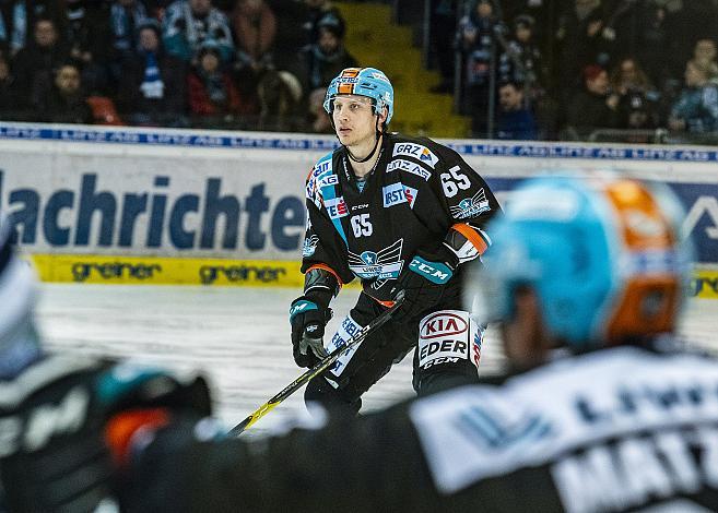 Steve Oleksy (EHC Liwest Black Wings Linz)  Eishockey,  EHC Liwest Black Wings Linz vs AV 19 Szekesfehervar