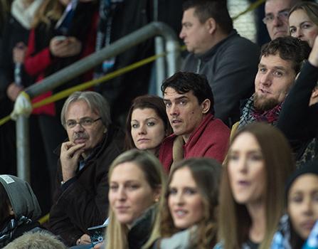 Alex Westlund, Ex BWL Goalie unter den Zusehern, EHC Liwest Black Wings Linz vs HDD TELEMACH Olimpija Ljubljana, Laibach