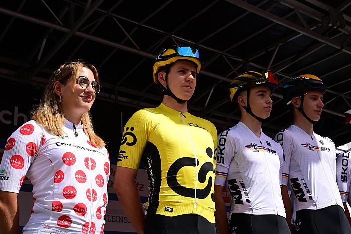 Im Gelben Trikot des Gesamtführenden Luis Grupp (GER, Team Deutschland) 2. Etappe Sarleinsbach - Sarleinsbach, Int. Oberösterreichische Versicherung OÖ Junioren Oberösterreich Rundfahrt