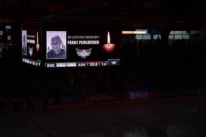 Erinnerung an den Verstorbenen,  Fan Franz Peirlberger  Win2Day ICE Hockey League,  Steinbach Black Wings Linz vs  Migross Supermercati Asiago Hockey 1935,  Linz AG Eisarena 